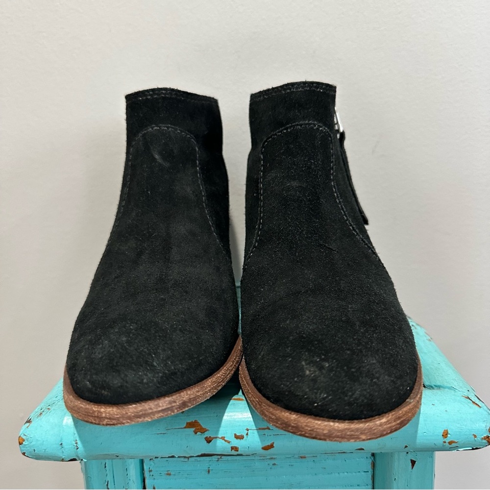 Madewell Janice Black Suede Ankle Boot Size 9 - Picture 2 of 13